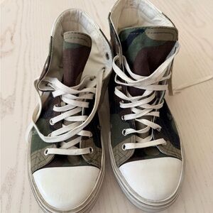 Camouflage High-Top Sneakers
